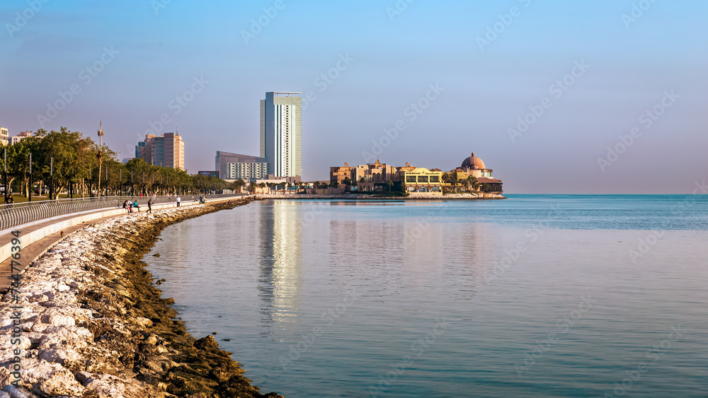 Al khobar Corniche Morning view. City Khobar, Saudi Arabia.