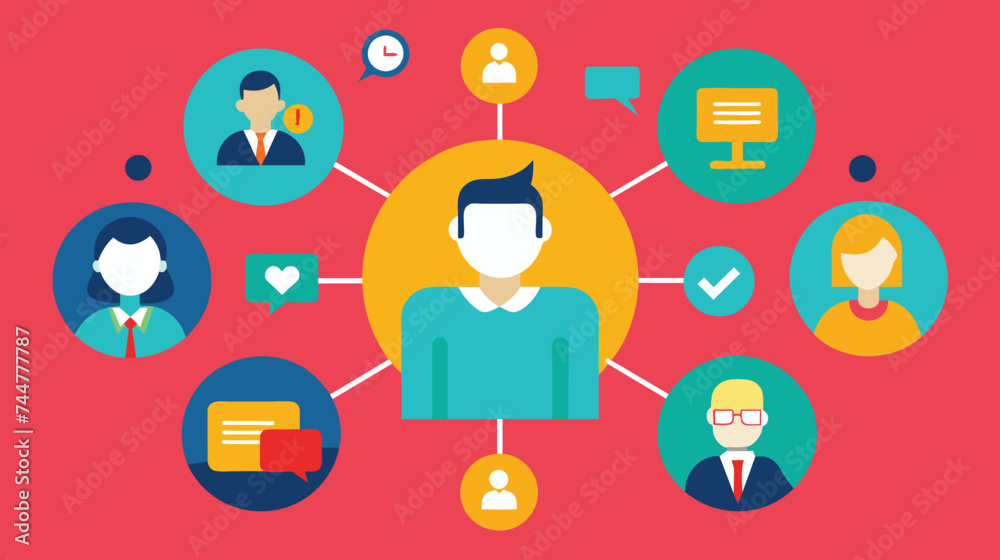 Digital Communication Network and Social Media Connection Concept Digital Communication Network and Social Media Connection Concept