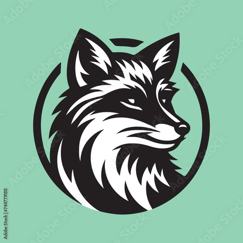 Fototapeta Naklejka Na Ścianę i Meble -  Cute fox mascot simple cartoon logo vector illustration vintage design