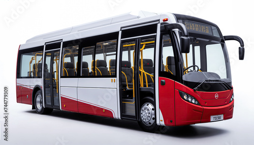  A sleek and efficient public transportation bus with a modern design and comfortable seating