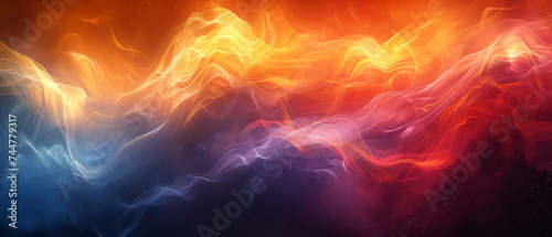 Vibrant Abstract Colors on Black Background