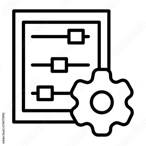 Data Adjustment Line Icon