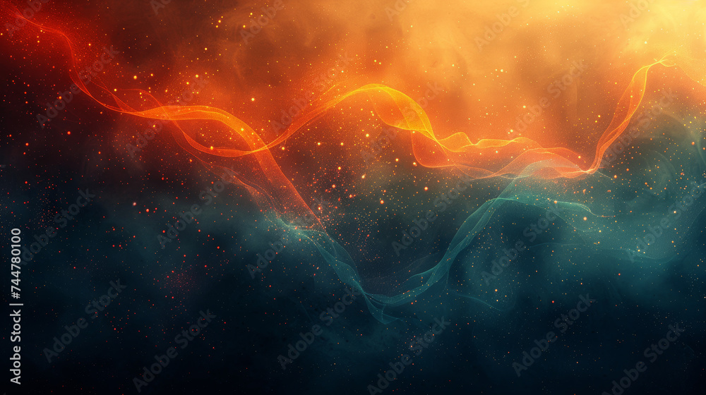 Dark Background With Orange and Yellow Swirls