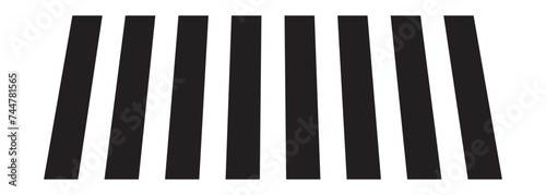 Crosswalk icon. Pedestrian crossing icon. Zebra crossing. Vector illustration