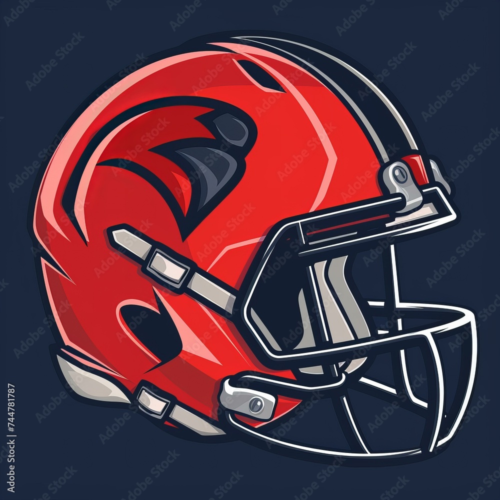 Flat vector logo of a football helmet Flat vector logo of a football helmet