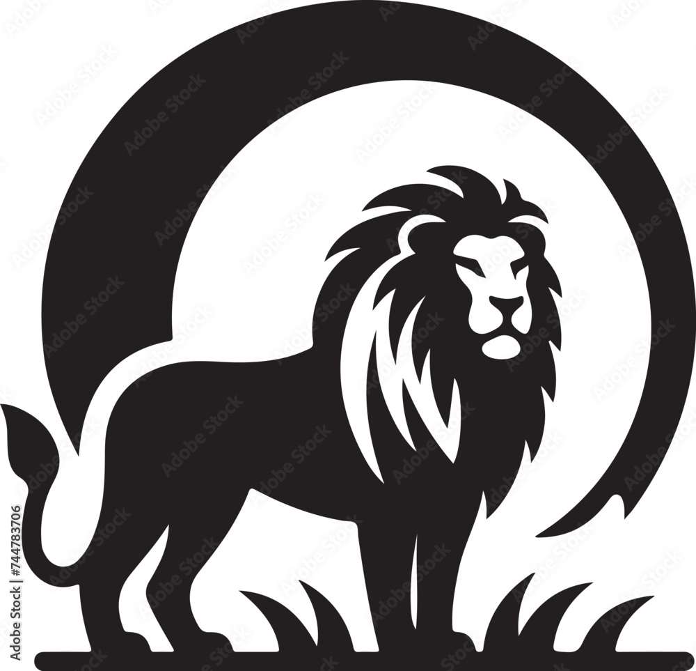 Obraz premium Lion logo design mascot vector image