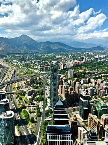 The Sanhattan neighborhood, Santiago de Chile, from Gran Torre Costanera photo