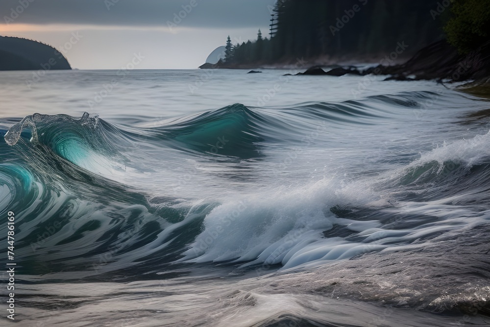 Fototapeta premium waves on the beach