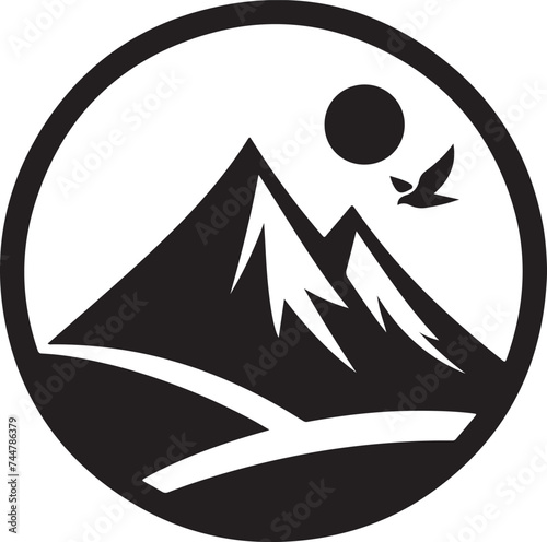 Mountains silhouette symbol icon design beautiful vector image