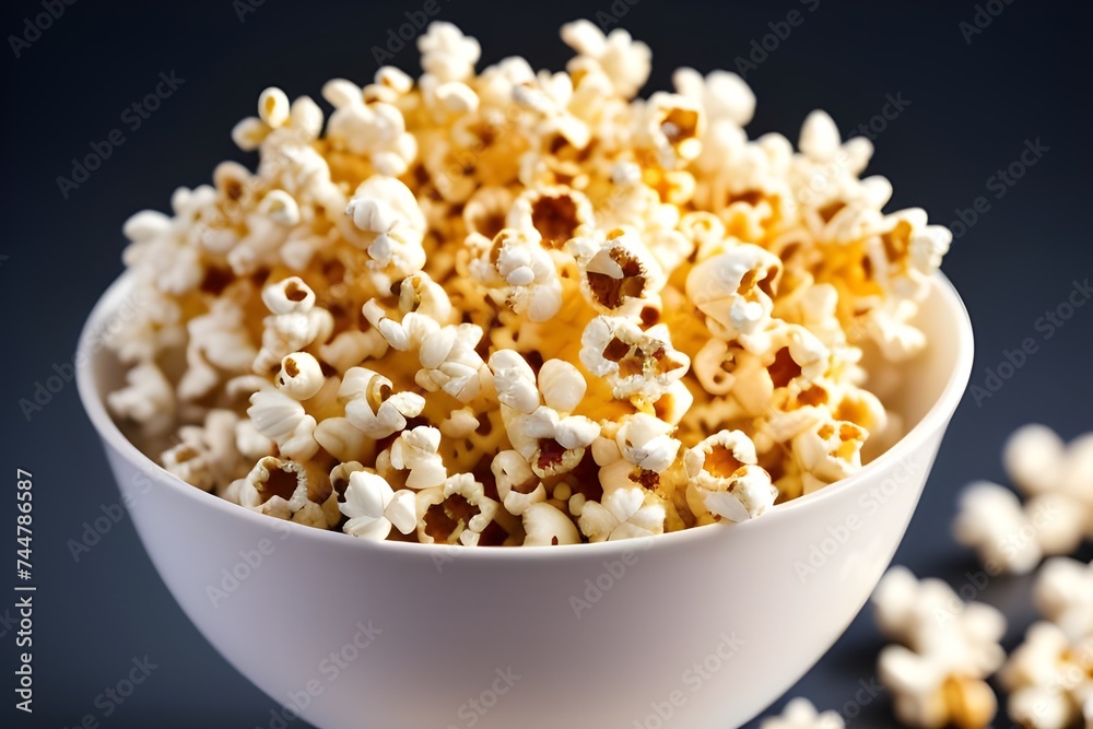 popcorn in bowl popcorn in bowl