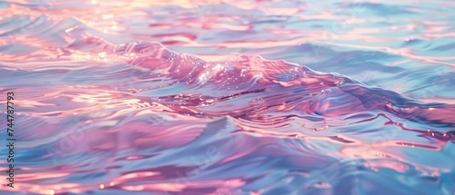 Ultrawide Retro Pink And Blue Theme Flowing Water With Waves Background Wallpaper