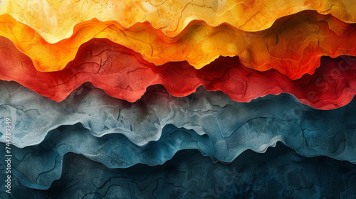 A Wave of Colors Painting