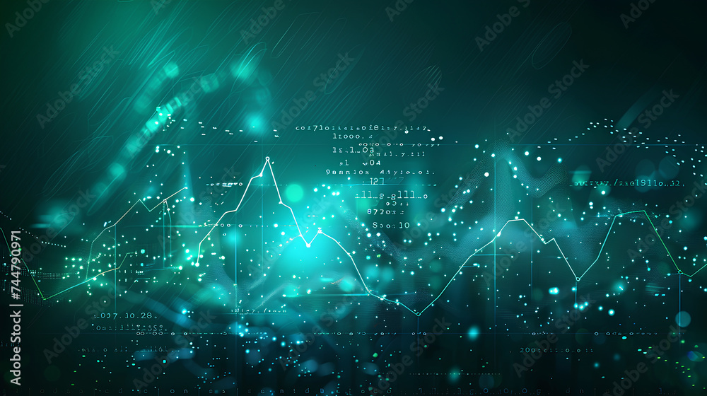 © Tanuha - Data concept with digital financial chart graphs and diagrams.  Stock market growth.