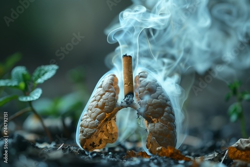 Close Up of Smoking Cigarette