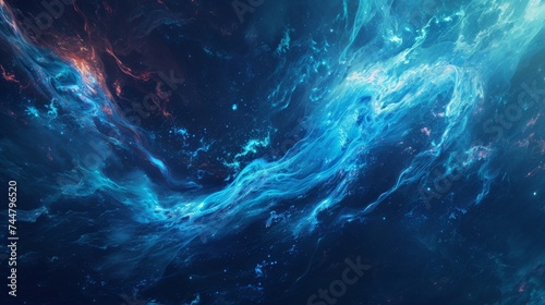 Abstract fractal illustration for creative design looks like galaxies in deep space