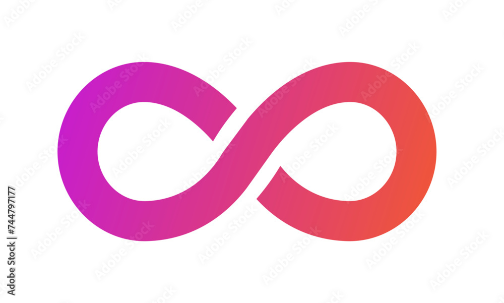 Infinity symbol with color gradient Infinity symbol with color gradient