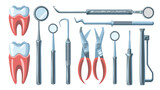 Dental tools symbol vector illustration graphic desi