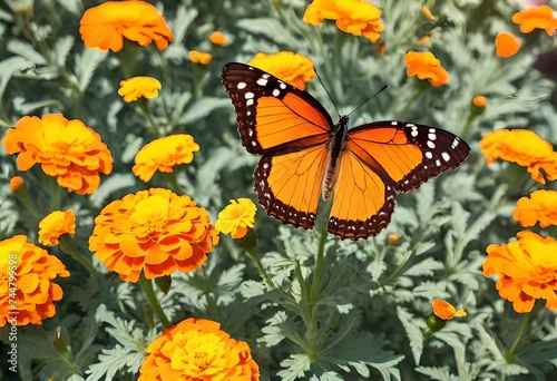 monarch butterfly on flower © Sana