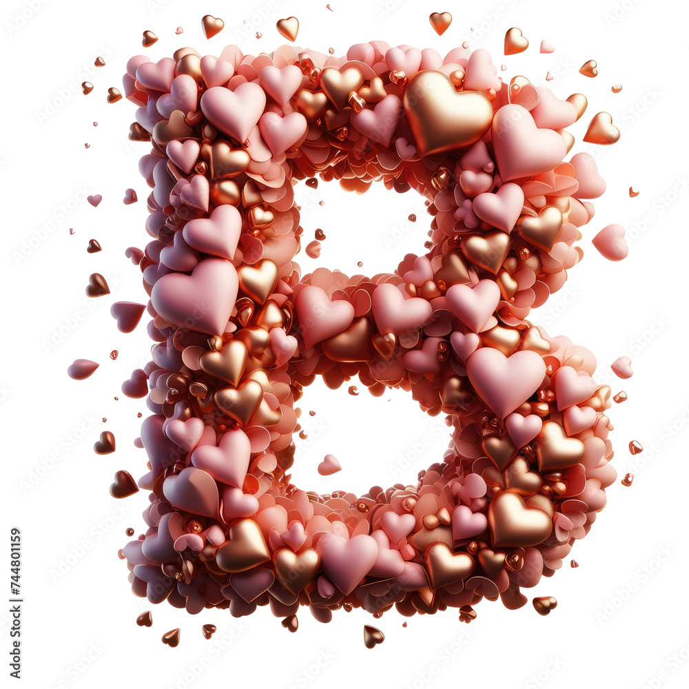 Isolated 3D Letter on a Clear PNG Canvas Generative AI Isolated 3D Letter on a Clear PNG Canvas Generative AI