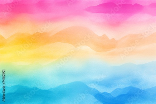 Vibrant Watercolor Horizon - Soft, vibrant watercolor gradient simulating a sunrise or sunset sky.