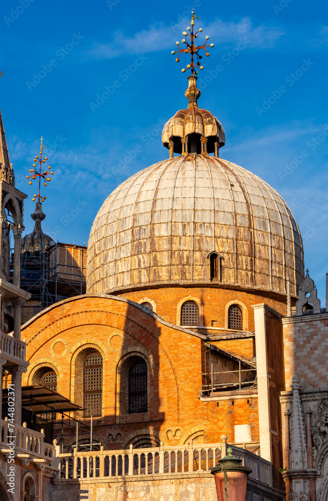Dome of St. Mark's basilica (Basilica di San Marco) in Venice, Italy