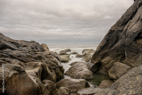Low Tide Laps The Smaller Rocks Along Kalaloch Beach