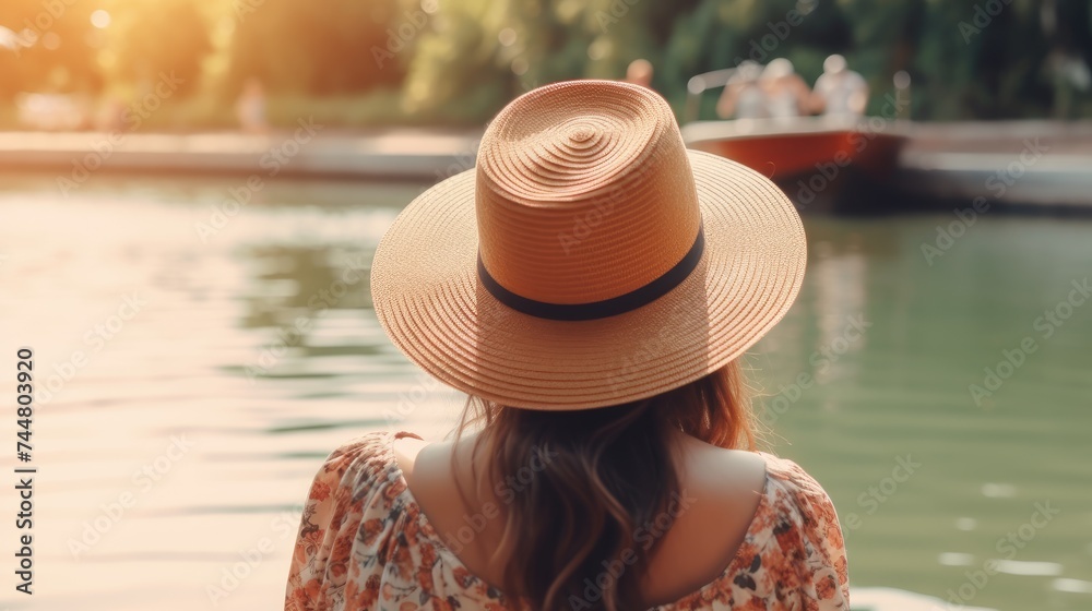 woman in hat