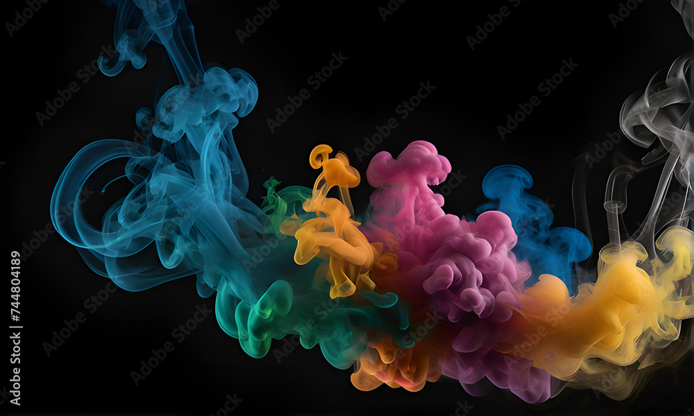 Obraz premium splash smoke isolated on black