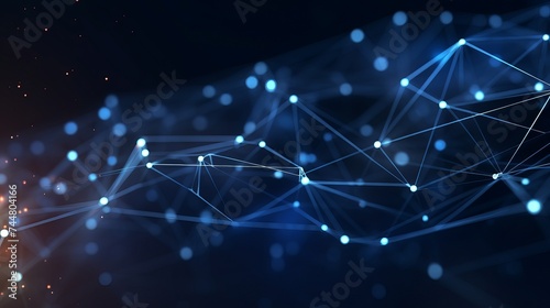 Abstract digital background. Big data visualization. Network connection structure. Science background