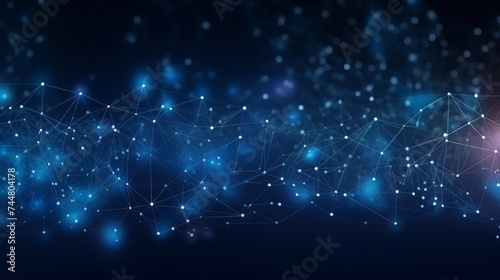 Abstract digital background. Big data visualization. Network connection structure. Science background © Shabnam