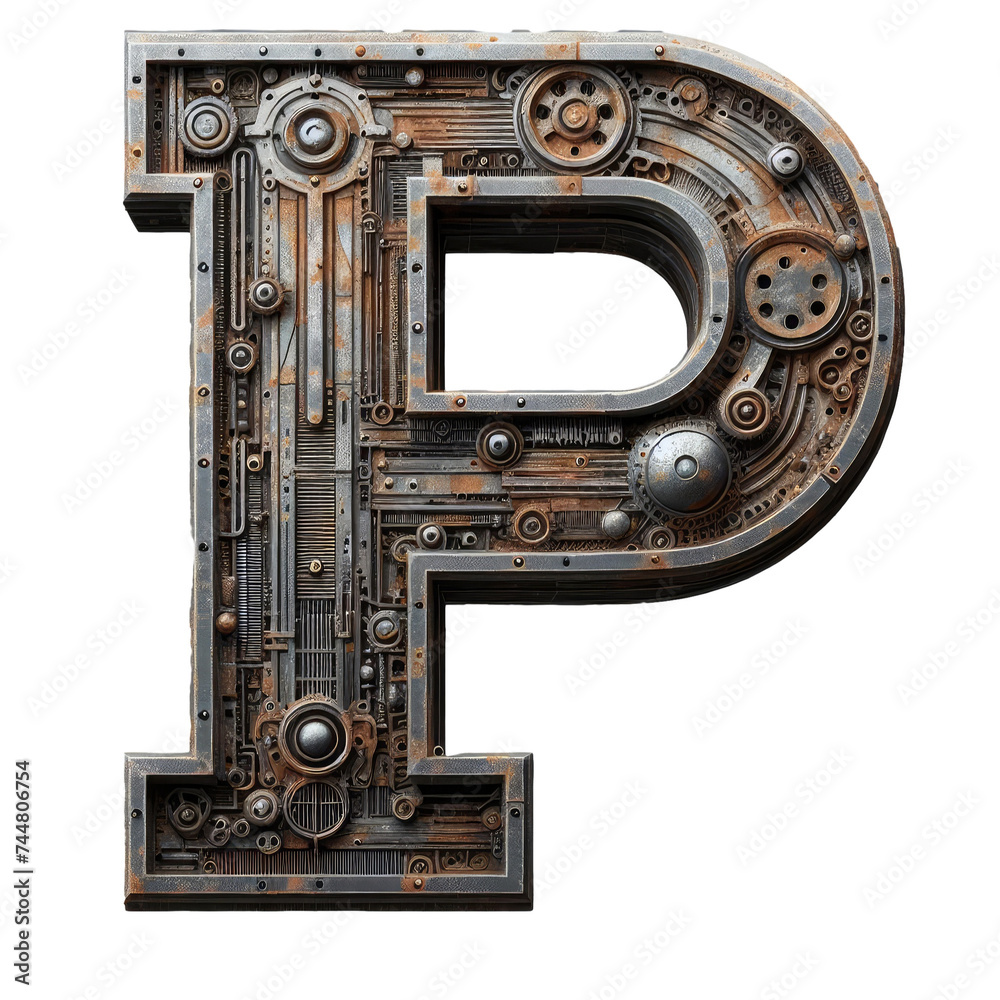 Isolated 3D Letter on a Clear PNG Canvas Generative AI