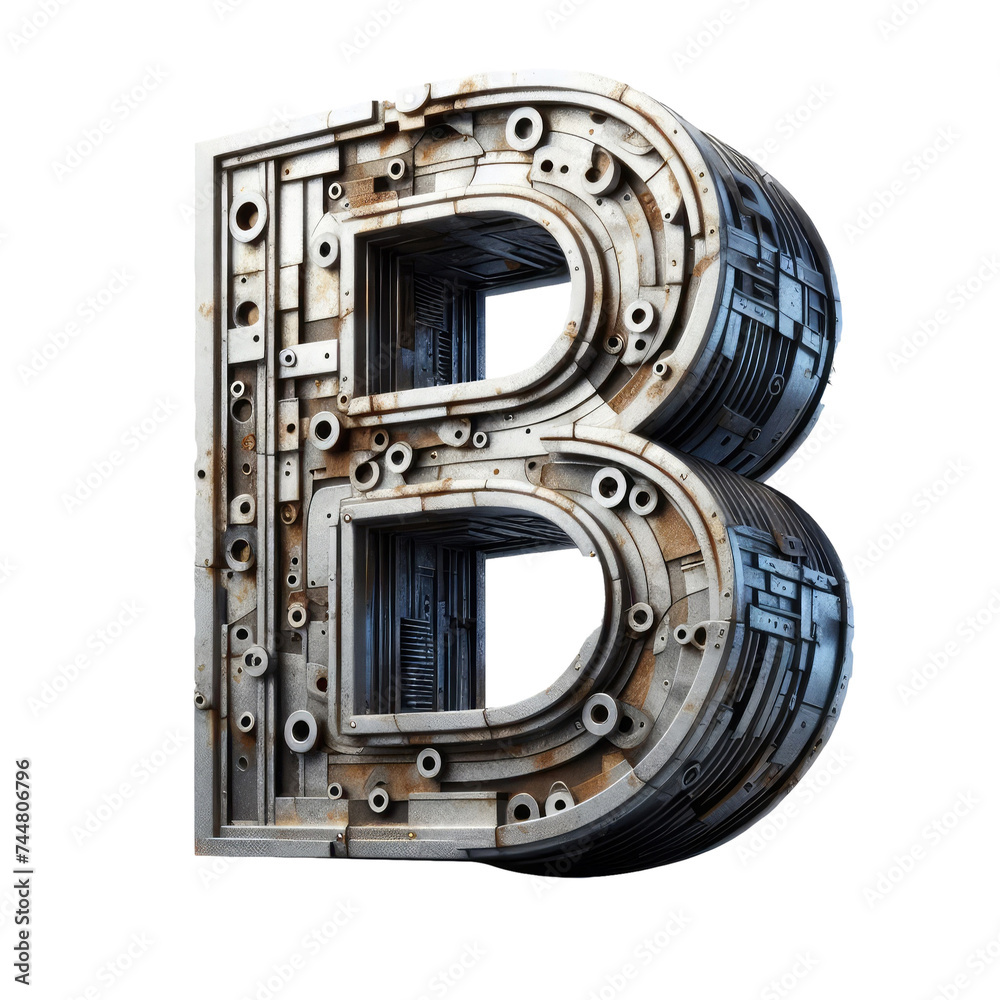 Isolated 3D Letter on a Clear PNG Canvas Generative AI Isolated 3D Letter on a Clear PNG Canvas Generative AI