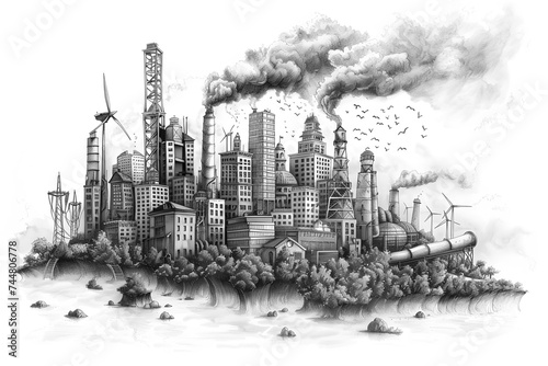 Sustainable Energy. Conceptual Illustration, Generative AI © Mihai Zaharia