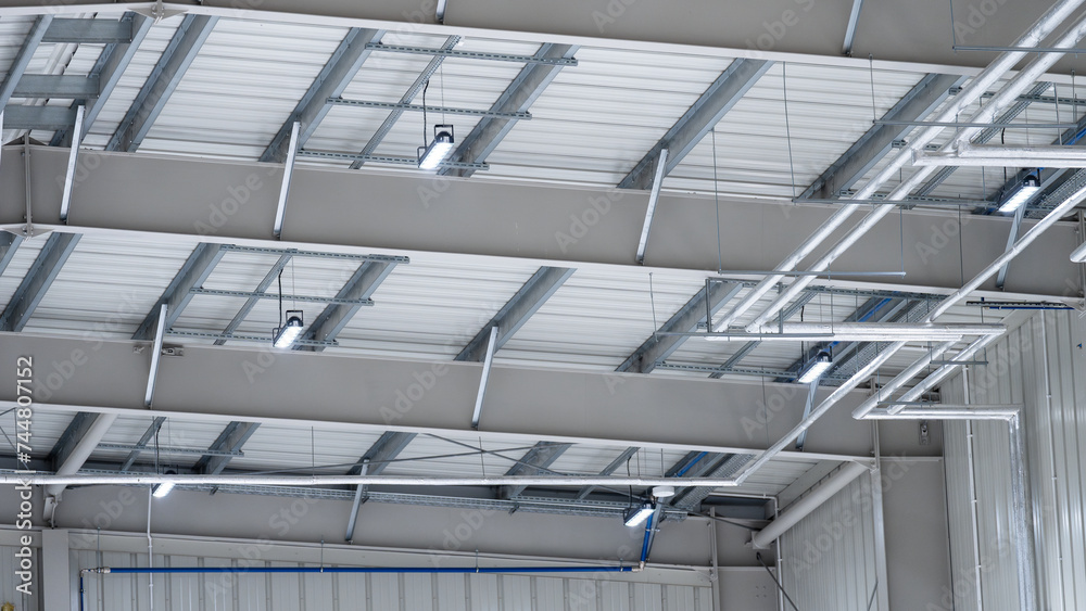 modern LED lighting - warehouse - financial savings and improved brightness