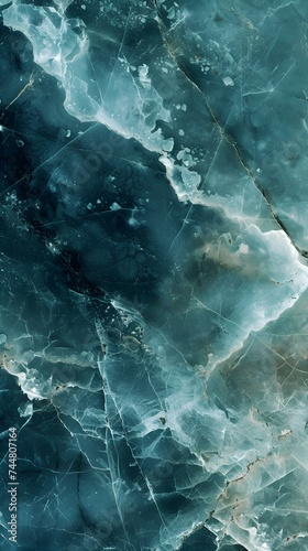 Luxury Marble Texture in cyan Colors. Panoramic Template for a Smartphone Cover or Wallpaper