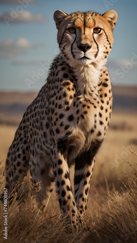 A cheetah in the wild