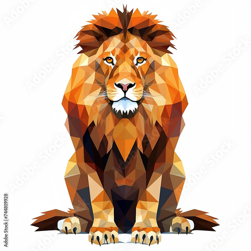 lion cartoon isolated on white