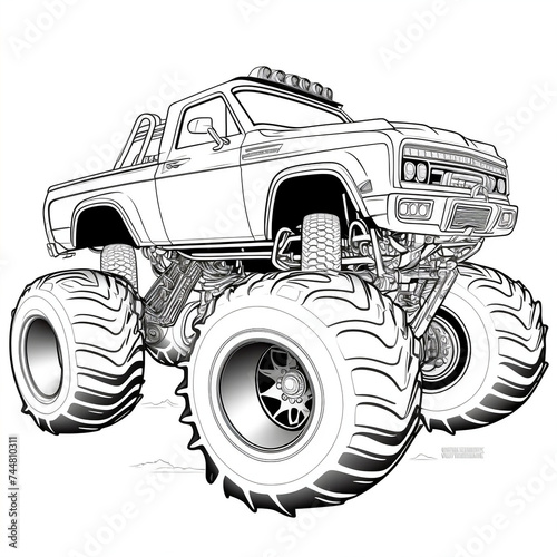 Coloring book, Monster Truck