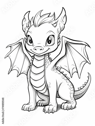 Coloring book, Dragon
