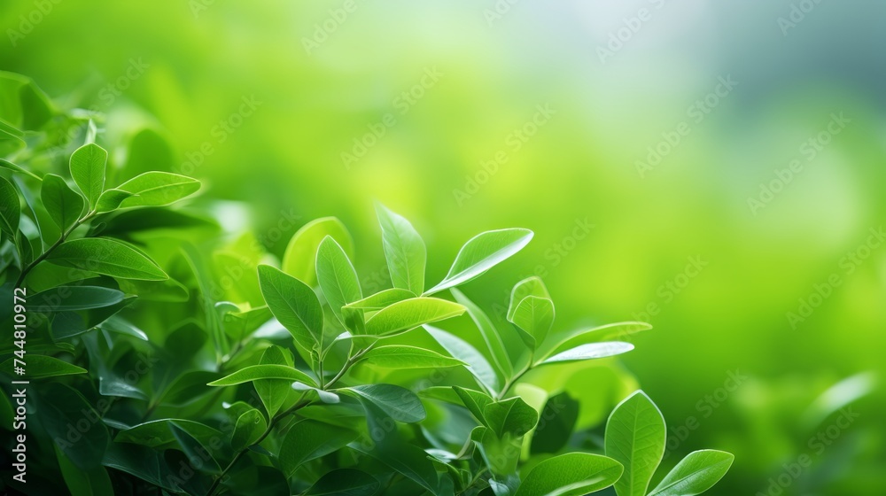 Nature of green leaf in garden at summer. Natural green leaves plants using as spring background cover page environment ecology or greenery wallpaper Nature of green leaf in garden at summer. Natural green leaves plants using as spring background cover page environment ecology or greenery wallpaper