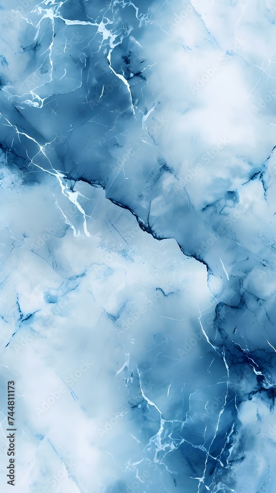 Fototapeta premium Luxury Marble Texture in light blue Colors. Panoramic Template for a Smartphone Cover or Wallpaper