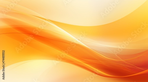 Orange and yellow  background of abstract warm curves © Elchin Abilov