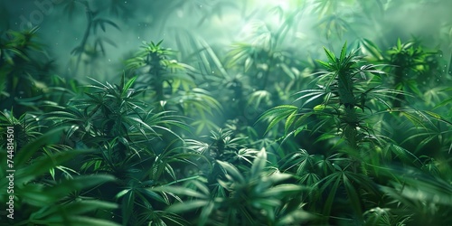420 concept for April 20 - cannabis plants outdoor grow