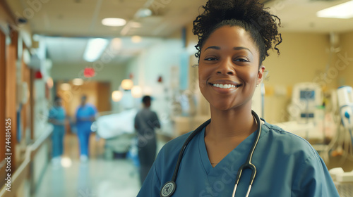 Free Download Portrait of a Smiling Professional Nurse in Modern Hospital Ward - GFXLoad