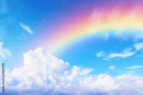 rainbow clouds rainbow in the sky © Artur
