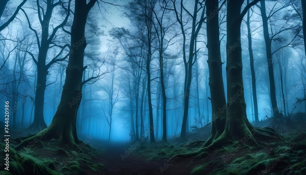 Obraz premium Dramatic and mysterious forest