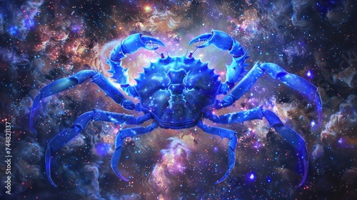 gigantic crab fantasy galaxy art