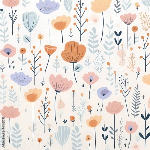 2D flowers for backgrounds and cards