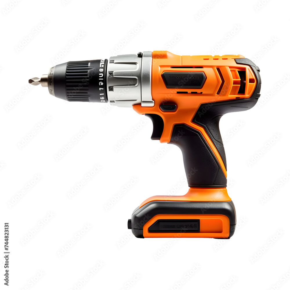 Electric Power screwdriver isolated on transparent background, PNG Object