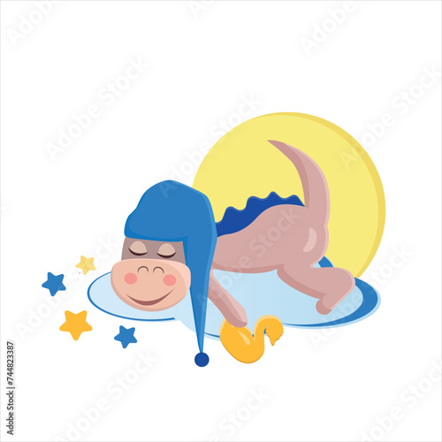 gender party Cute little animal hugs a cloudvv